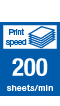 Process Speed 200sheets per minute