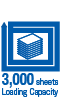 3,000sheets Loading Capacity