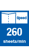 Process Speed 260sheets per minute
