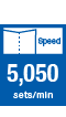 Speed 4500sheets/min