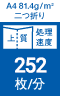 処理速度 252枚/分